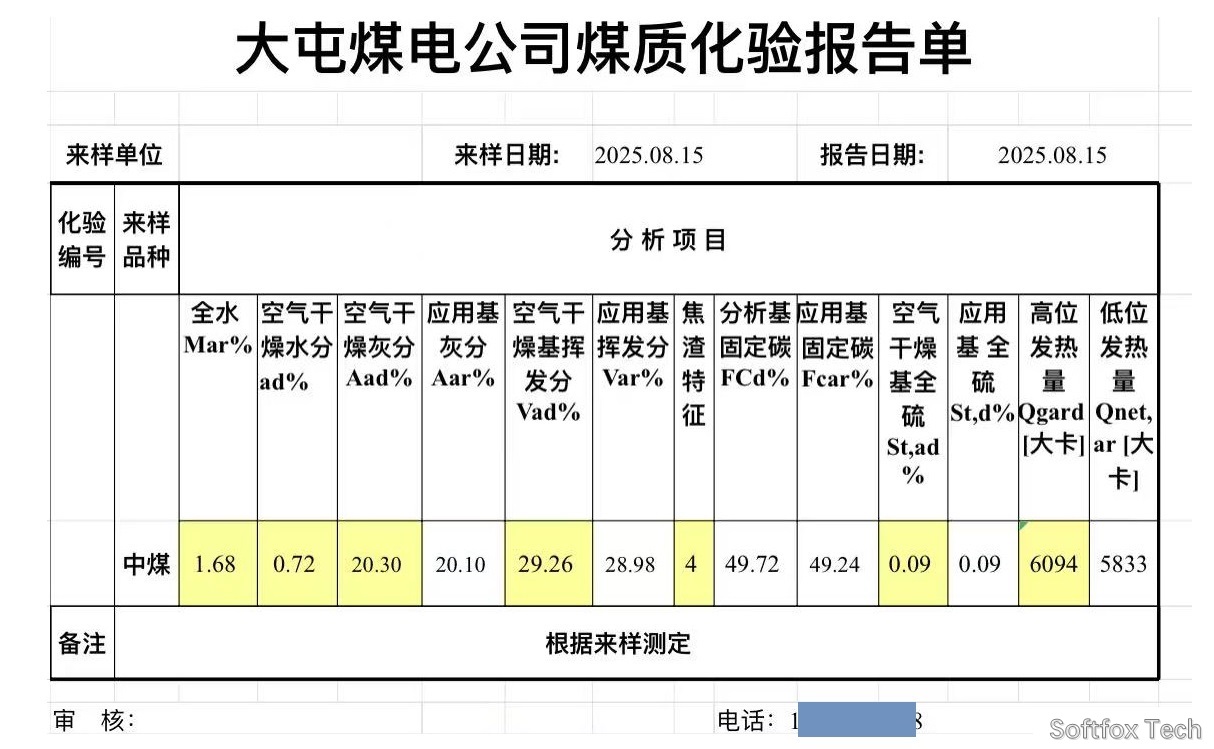 Softfox DRX sorted gangue-bearing coal test report